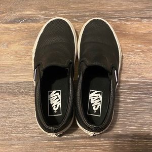 Leather slip on vans